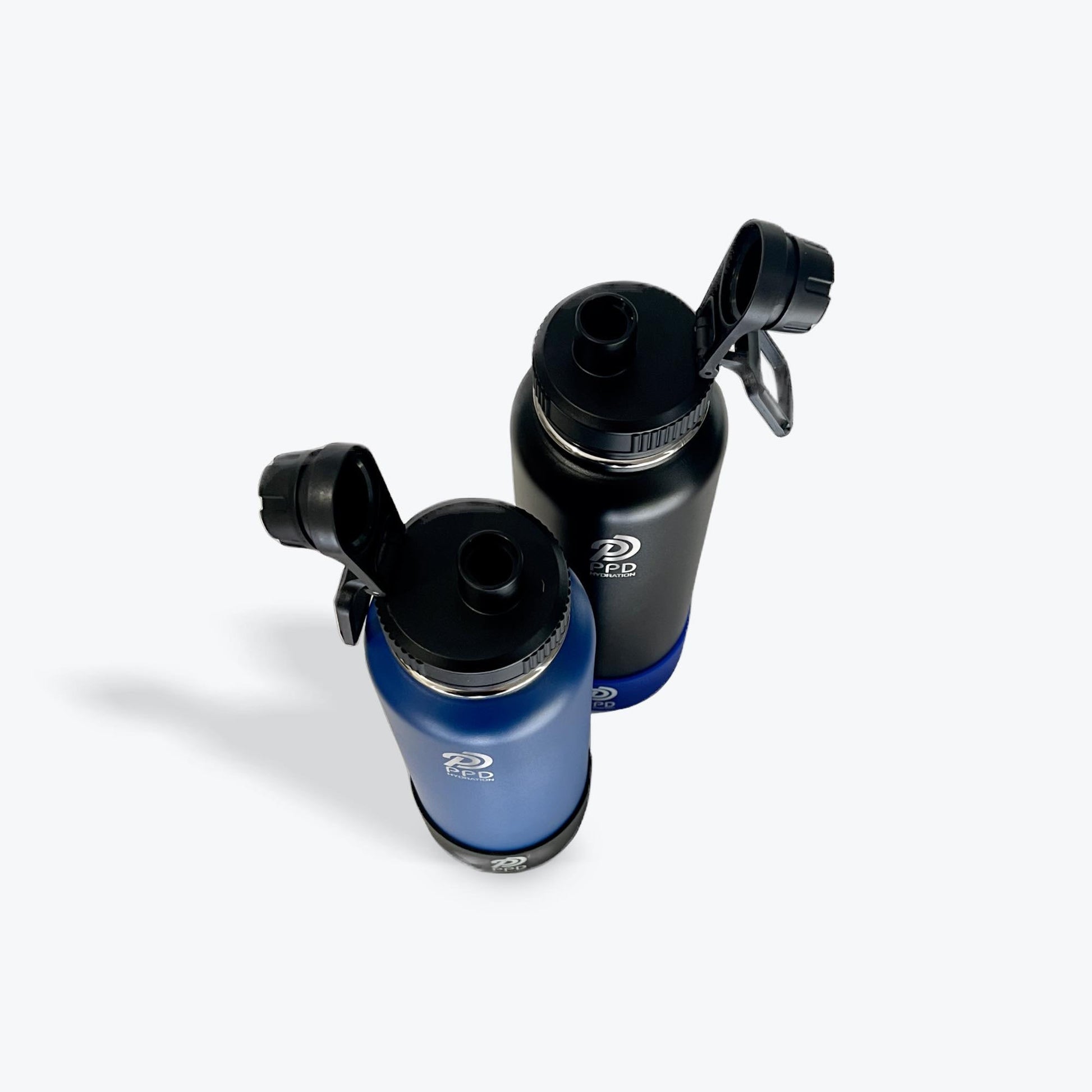 1.2l 40oz black and blue water bottles
